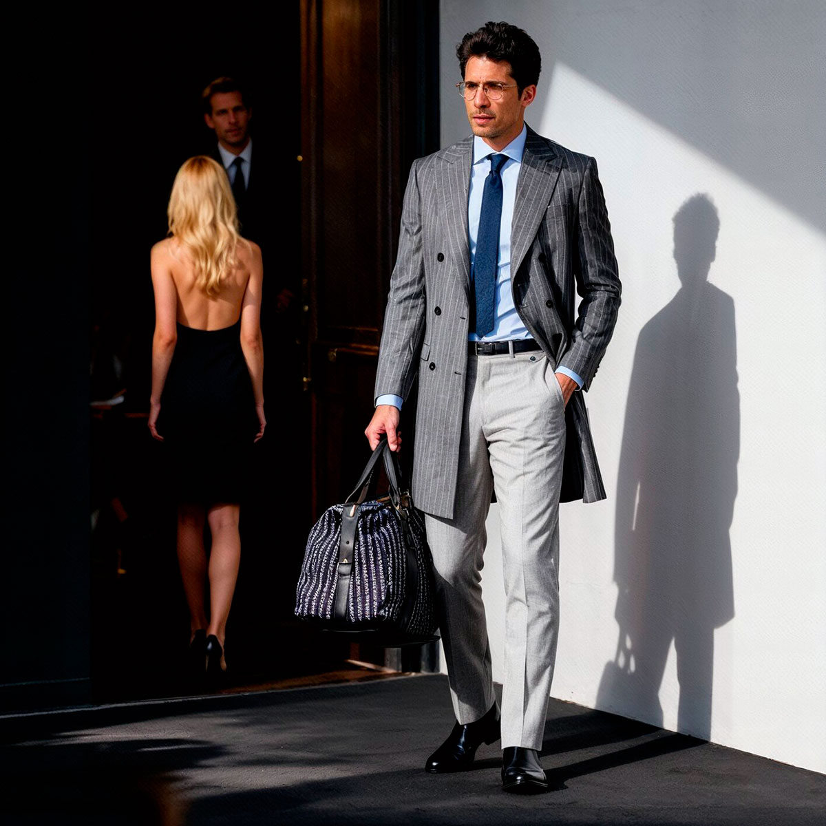 Manteau sur mesure rayures