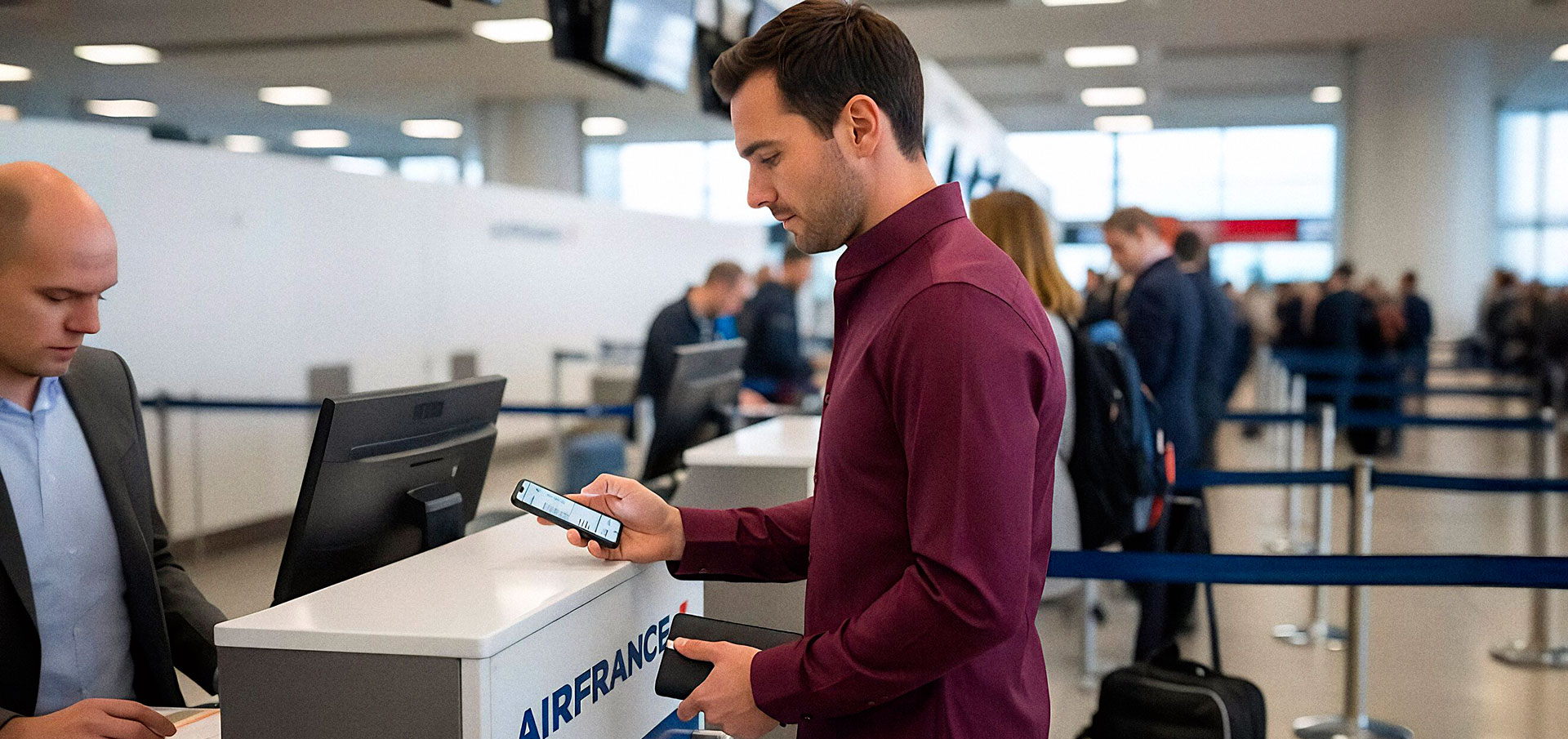 Chemise bordeaux Leno