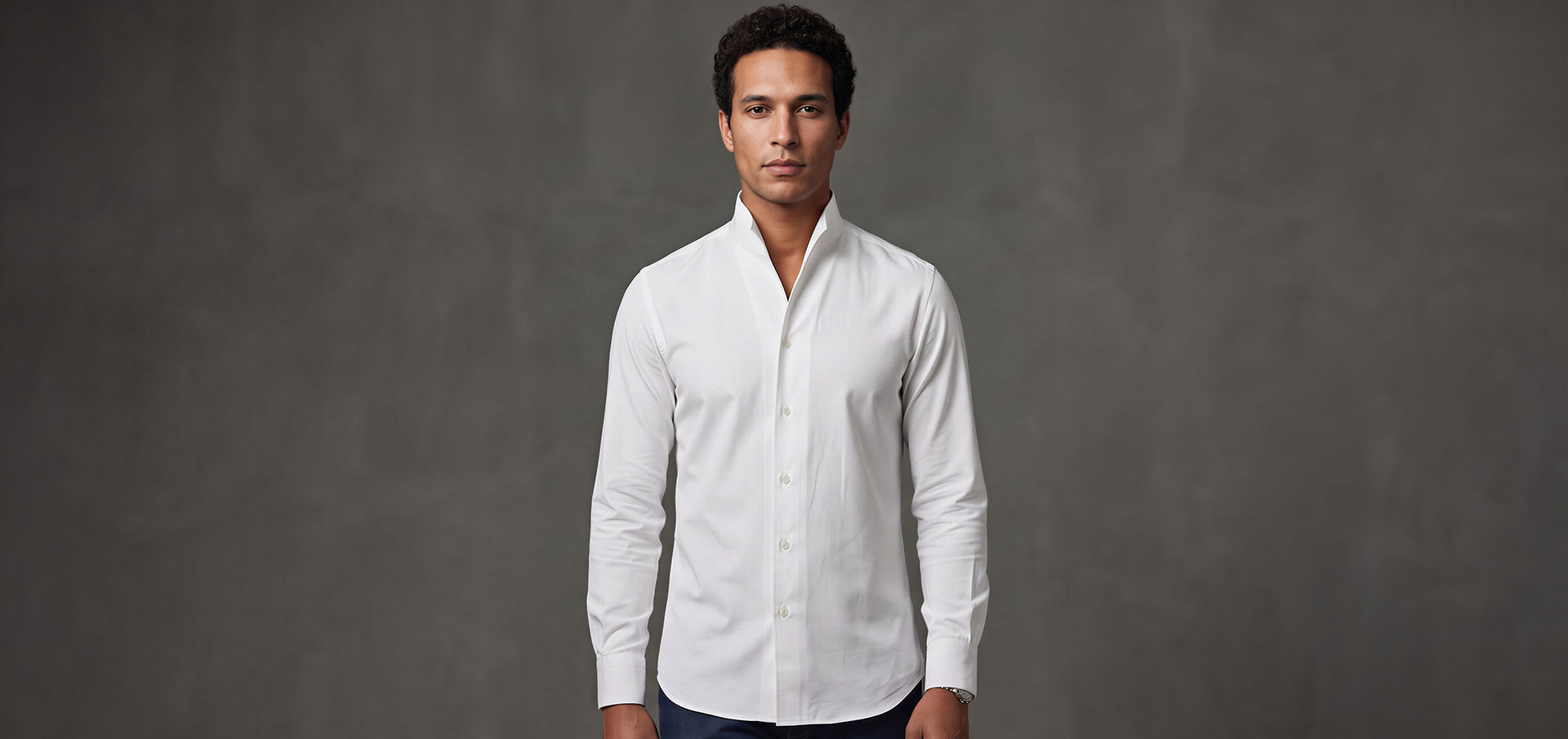 Chemise col tulipe