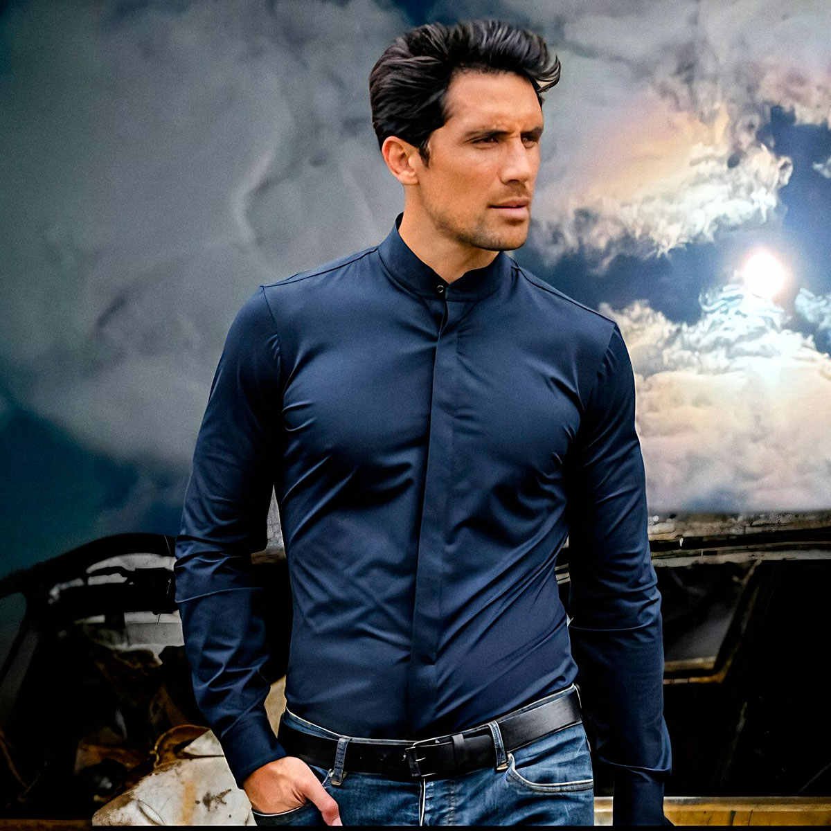 Chemise maille coton spandex