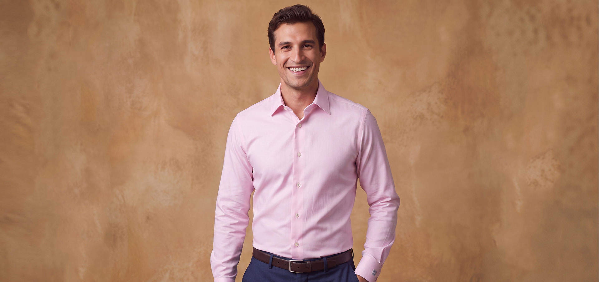 Chemise rose sergée