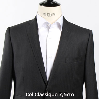 Col classique 7,5 cm