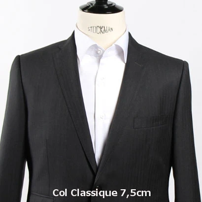Col classique 7,5 cm