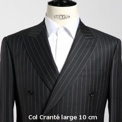 Col cranté large 10 cm