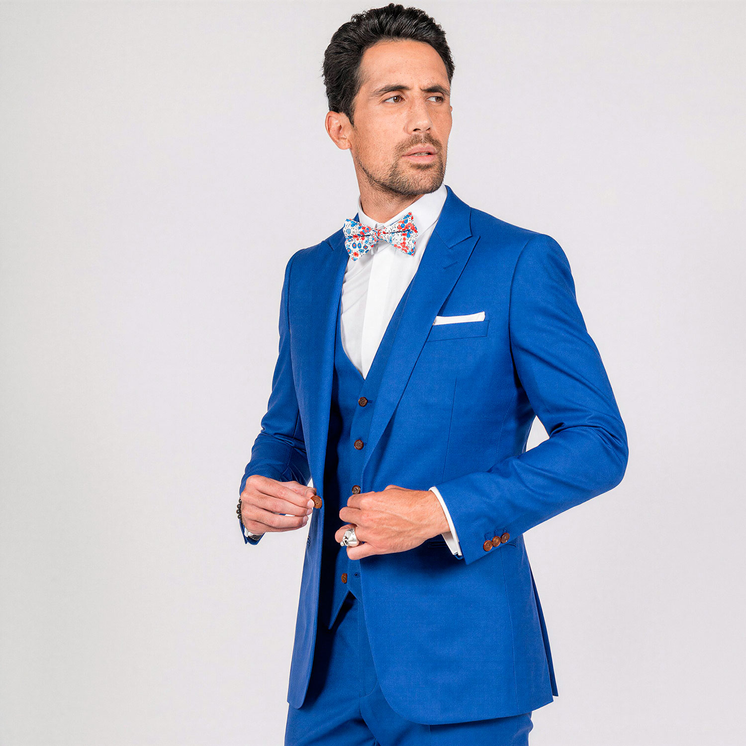 Costume mariage bleu