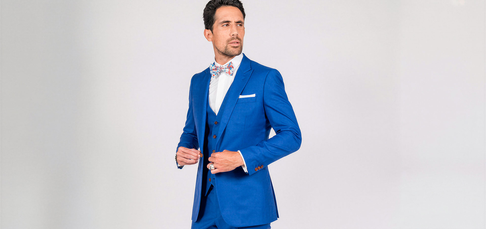 Costume mariage bleu