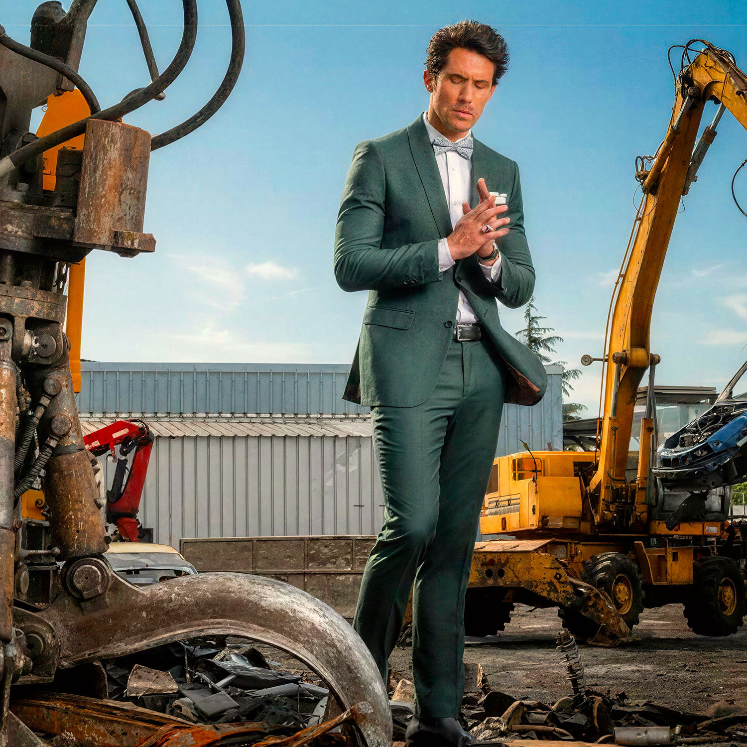 Costume mariage vert bouteille