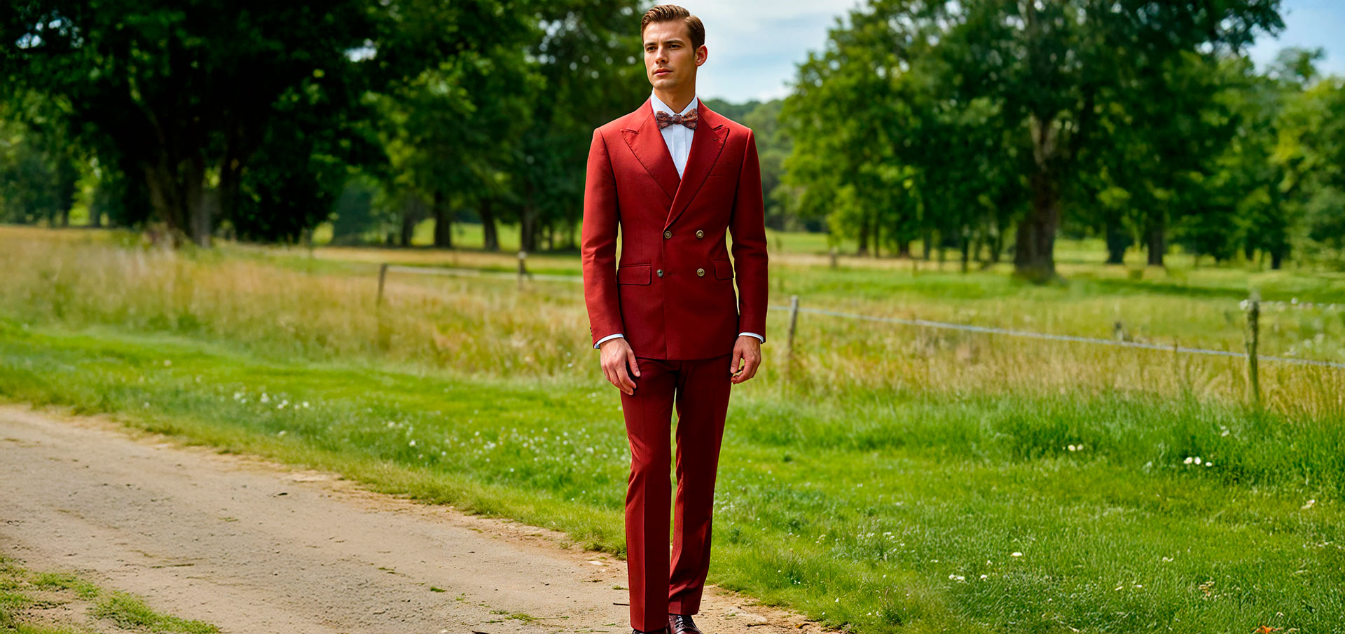 Costume rouge pourpre