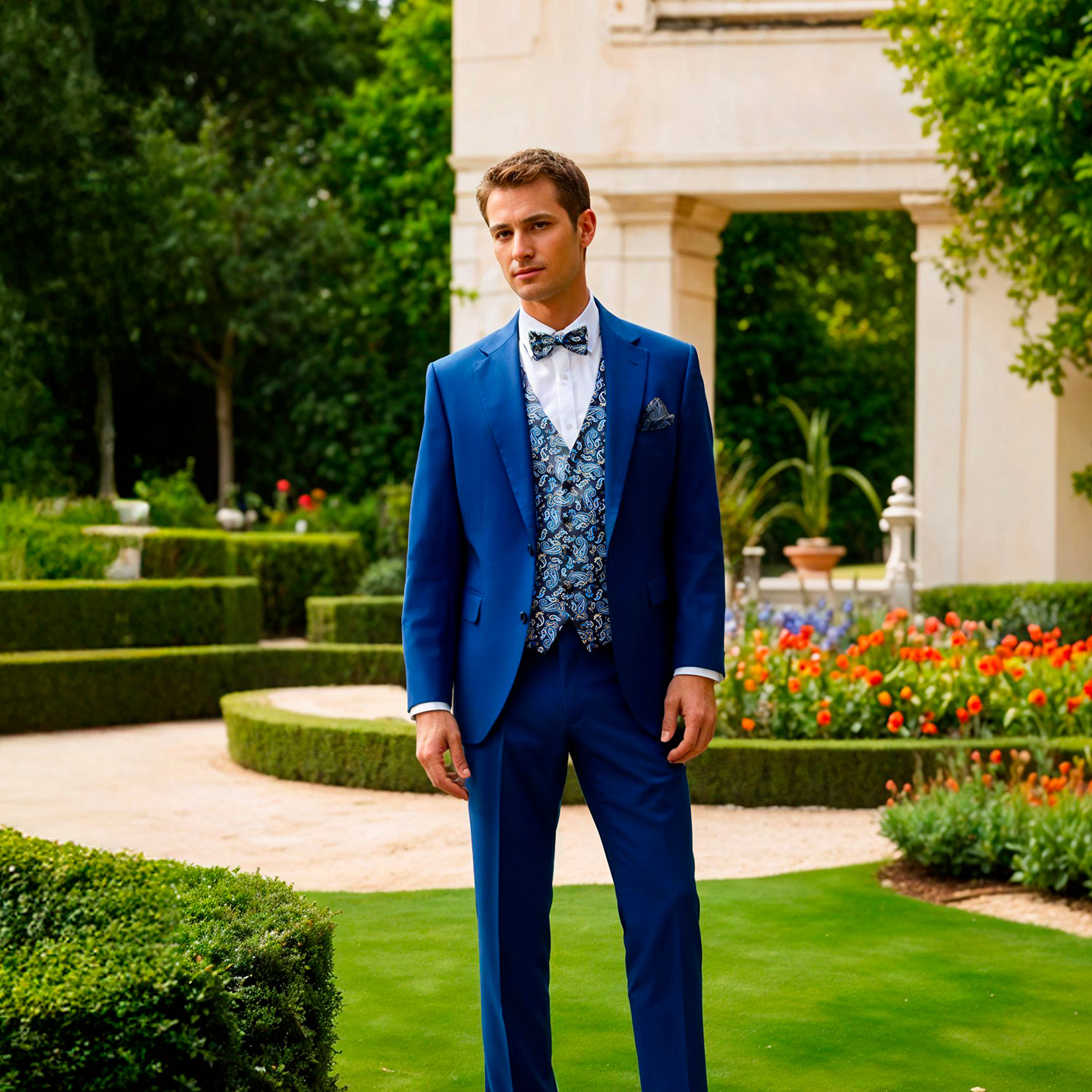 Costume bleu royal 3 pièces