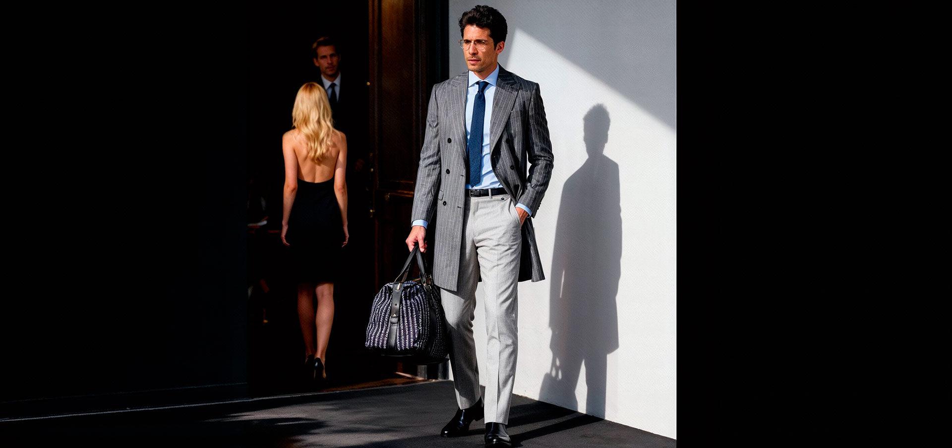 Manteau sur mesure rayures