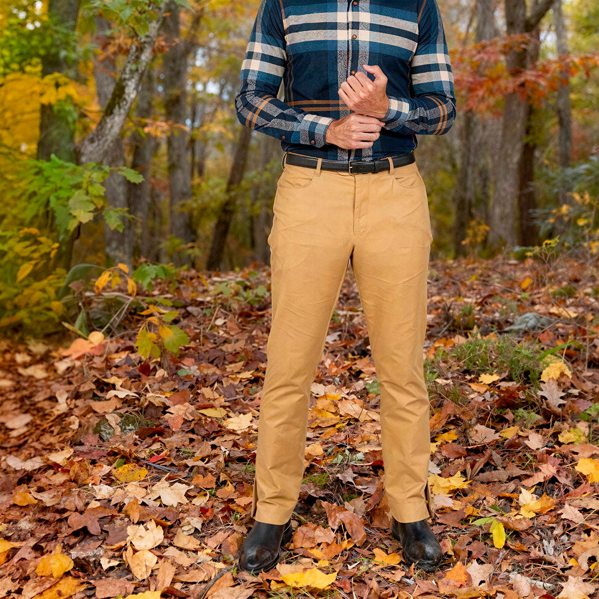 Pantalon coton stretch creme