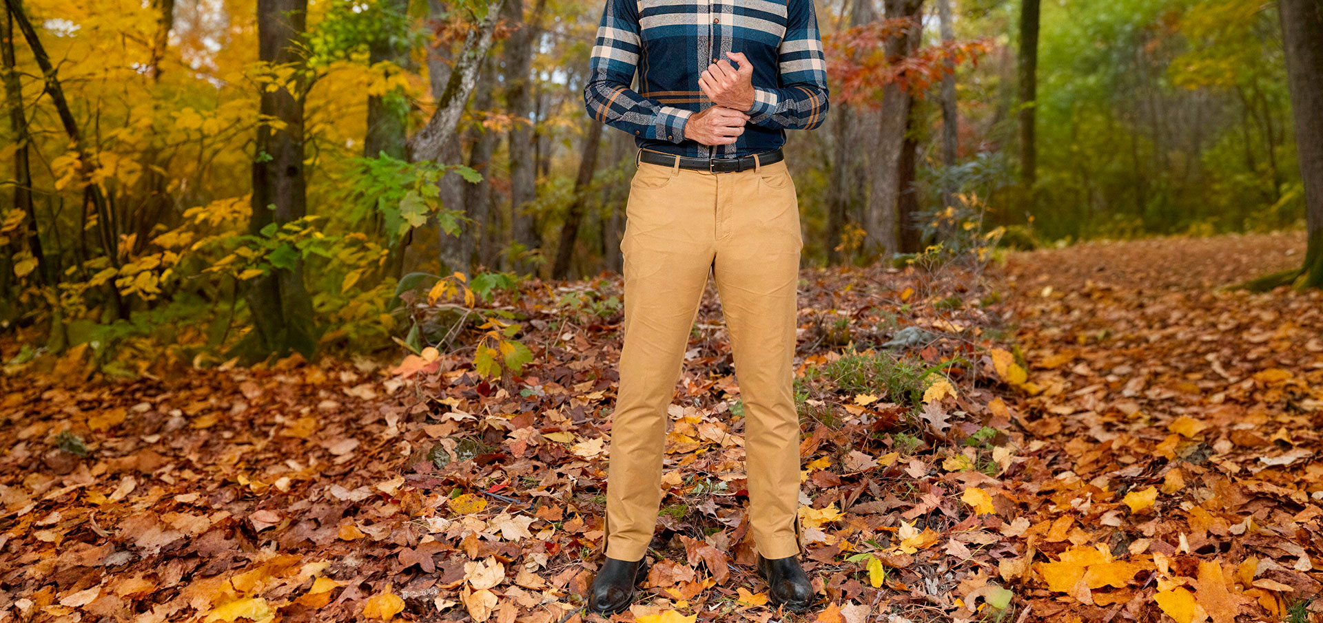 Pantalon coton stretch creme