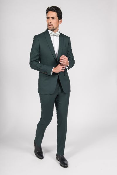 Costume de mariage vert bouteille