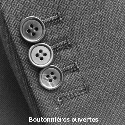 Boutonnières de costume ouvertes